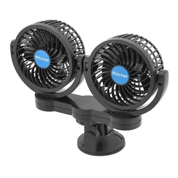 Ventilador de coche con ventosa 7W/12V negro