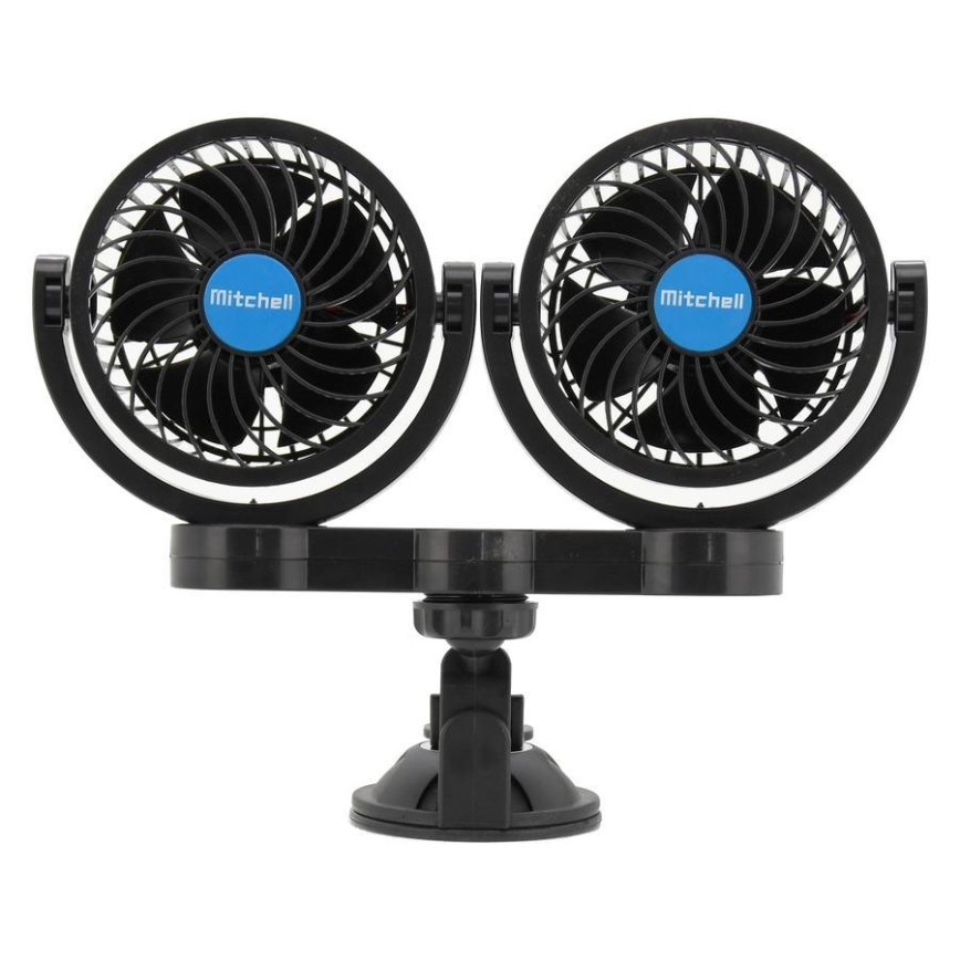 Ventilador de coche con ventosa 7W/12V negro