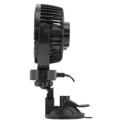 Ventilador de coche con ventosa 7W/12V negro
