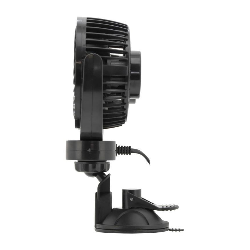 Ventilador de coche con ventosa 7W/12V negro