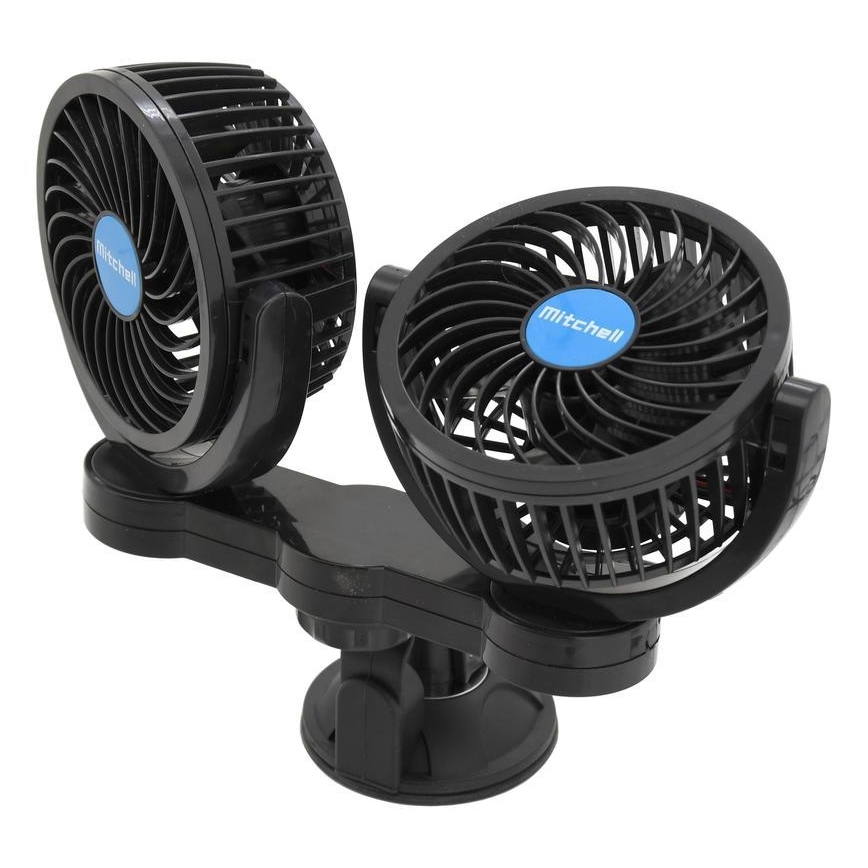 Ventilador de coche con ventosa 7W/12V negro