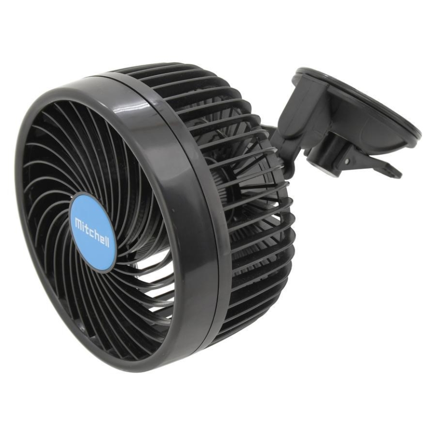 Ventilador de coche con ventosa 9W/12V negro
