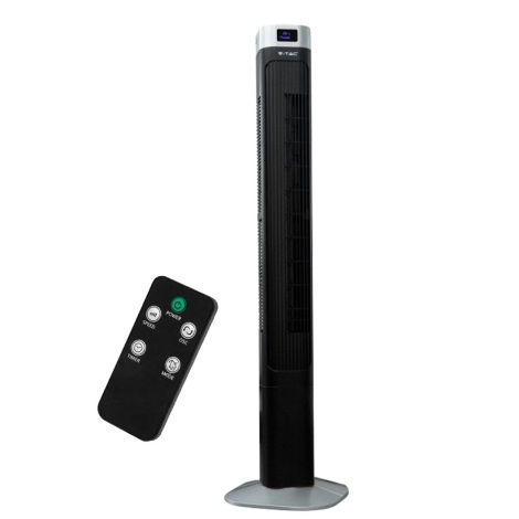 Ventilador de columna con indicador de temperatura con control remoto 55W/230V