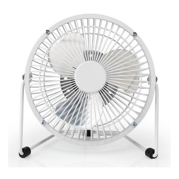 Ventilador de mesa 3W/USB 15 cm blanco