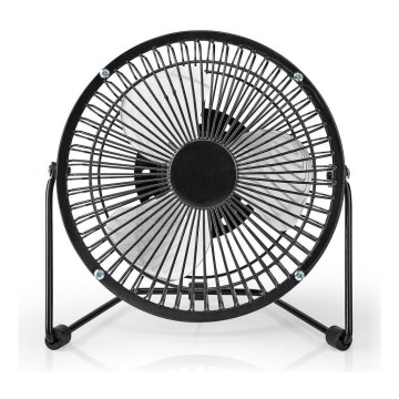 Ventilador de mesa 3W/USB 15 cm negro