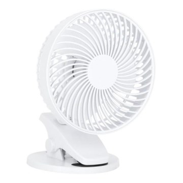 Ventilador de mesa recargable con clip VIENTO 6W/5V 2000 mAh blanco