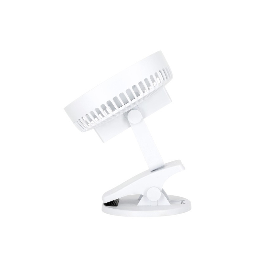 Ventilador de mesa recargable con clip VIENTO 6W/5V 2000 mAh blanco