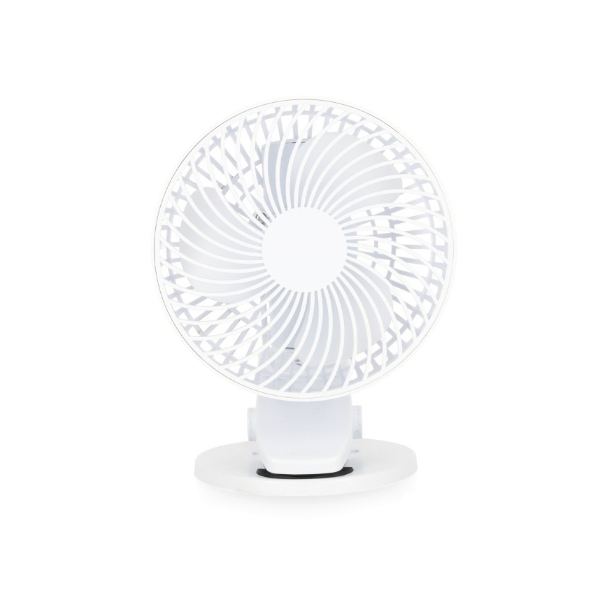 Ventilador de mesa recargable con clip VIENTO 6W/5V 2000 mAh blanco