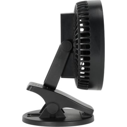 Ventilador de mesa recargable con clip VIENTO 6W/5V 2000 mAh negro