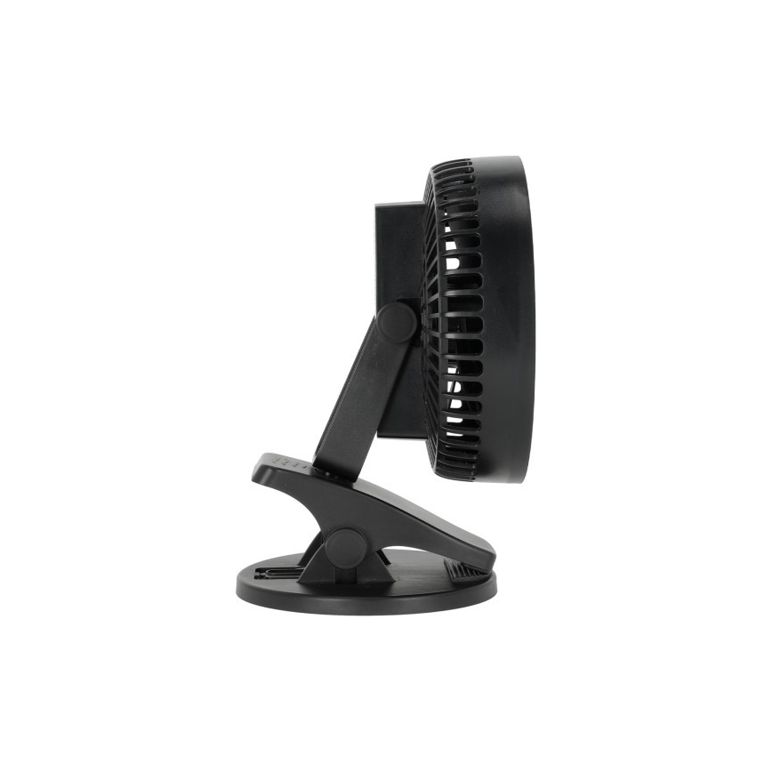Ventilador de mesa recargable con clip VIENTO 6W/5V 2000 mAh negro