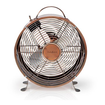 Ventilador de mesa RETRO 20W/230V cobre ø25 cm