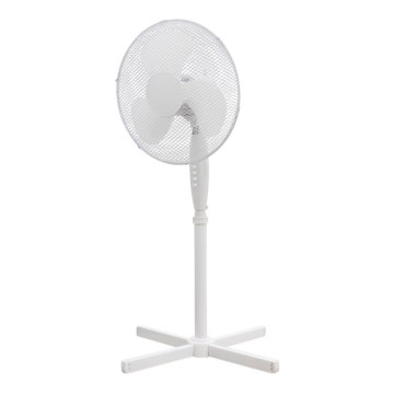 Ventilador de pie 40 cm, 3 velocidades, blanco 50W