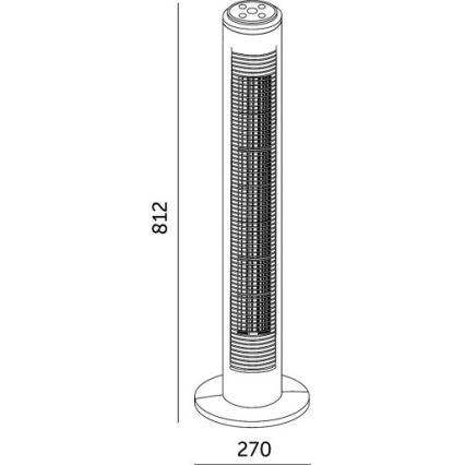 Ventilador de pie HOORN 45W/230V 81 cm negro