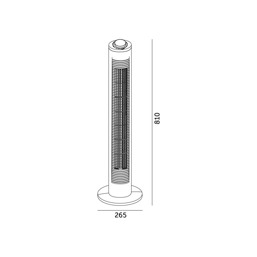 Ventilador de pie VENLO 45W/230V 81 cm negro