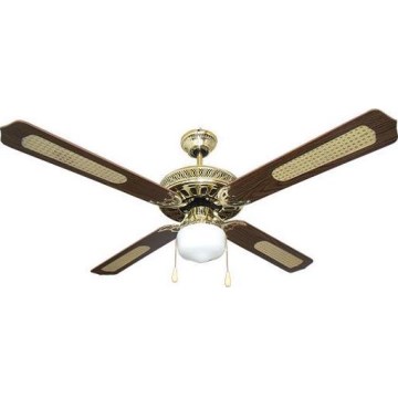 Ventilador de techo 1xE27/70W/230V diá. 132 cm marrón/dorado