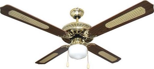 Ventilador de techo 1xE27/70W/230V diá. 132 cm marrón/dorado