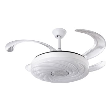 Ventilador de techo LED regulable LED/60W/230V 3000-6000K diá. 50 cm blanco + control remoto