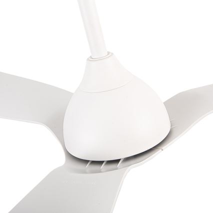 Ventilador de techo para cuarto de baño d. 132 cm IP44 blanco + mando a distancia