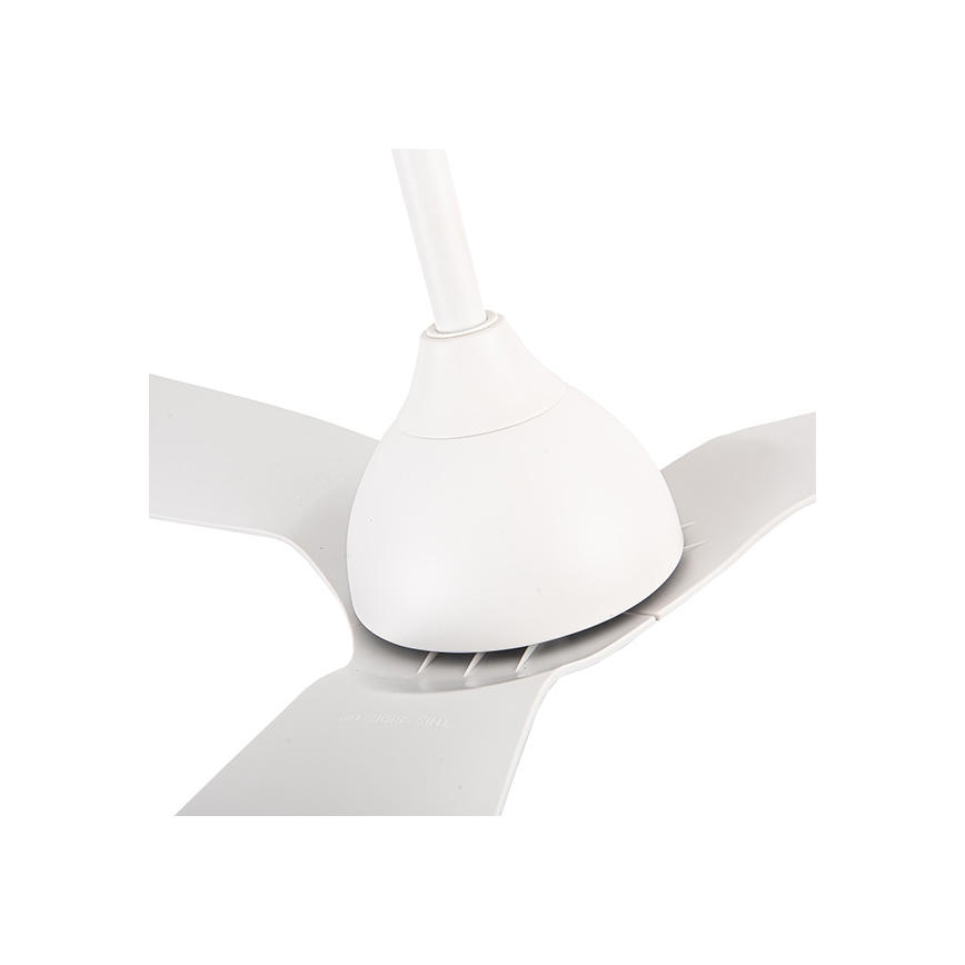 Ventilador de techo para cuarto de baño d. 132 cm IP44 blanco + mando a distancia