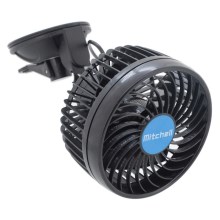 Ventilador de ventosa para coche 4W/12V negro