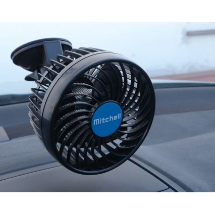 Ventilador de ventosa para coche 4W/12V negro