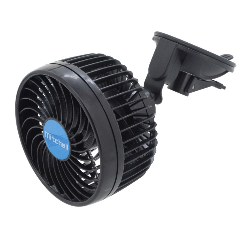 Ventilador de ventosa para coche 4W/12V negro