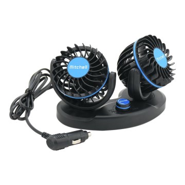 Ventilador para el salpicadero del coche 4W/12V negro