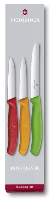 Victorinox - Juego de cuchillos de cocina para verduras 3 pz mezcla de colores