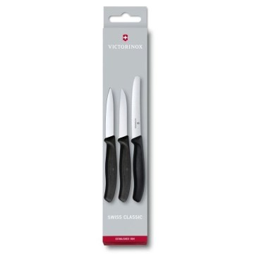 Victorinox - Juego de cuchillos de cocina para verduras 3 pz negro