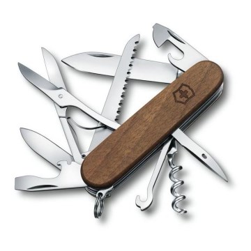 Victorinox - Navaja de bolsillo multifuncional 9,1 cm/13 funciones madera