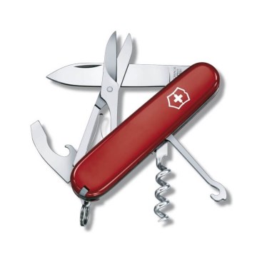 Victorinox - Navaja de bolsillo multifuncional COMPACT 9,1 cm/15 funciones rojo