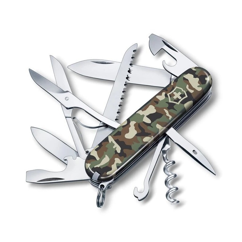 Victorinox - Navaja de bolsillo multifuncional HUNTSMAN 9,1 cm/15 funciones camuflaje