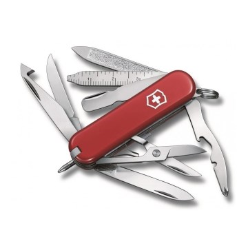 Victorinox - Navaja de bolsillo multifuncional MINICHAMP 5,8 cm/18 funciones rojo