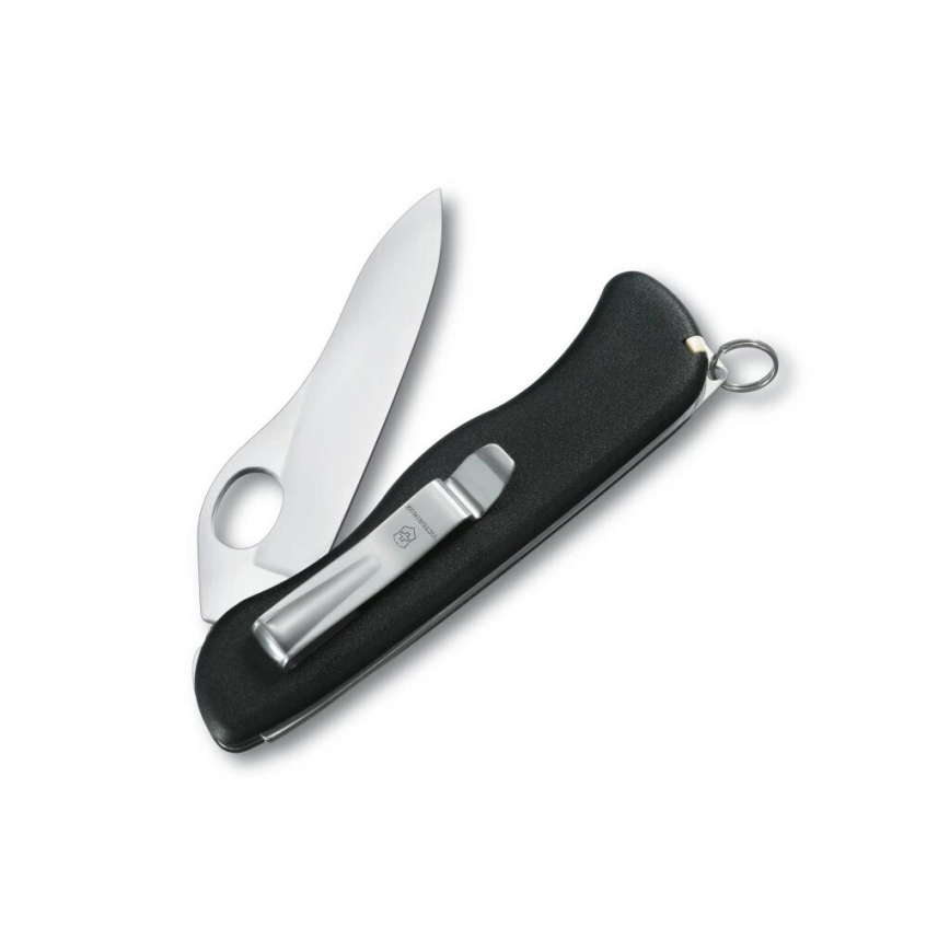 Victorinox - Navaja de bolsillo multifuncional SENTINEL CLIP 11,1 cm/4 funciones negro