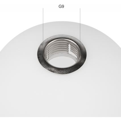 Vidrio de recambio para lámpara de araña ASTRO G9 diá. 12 cm