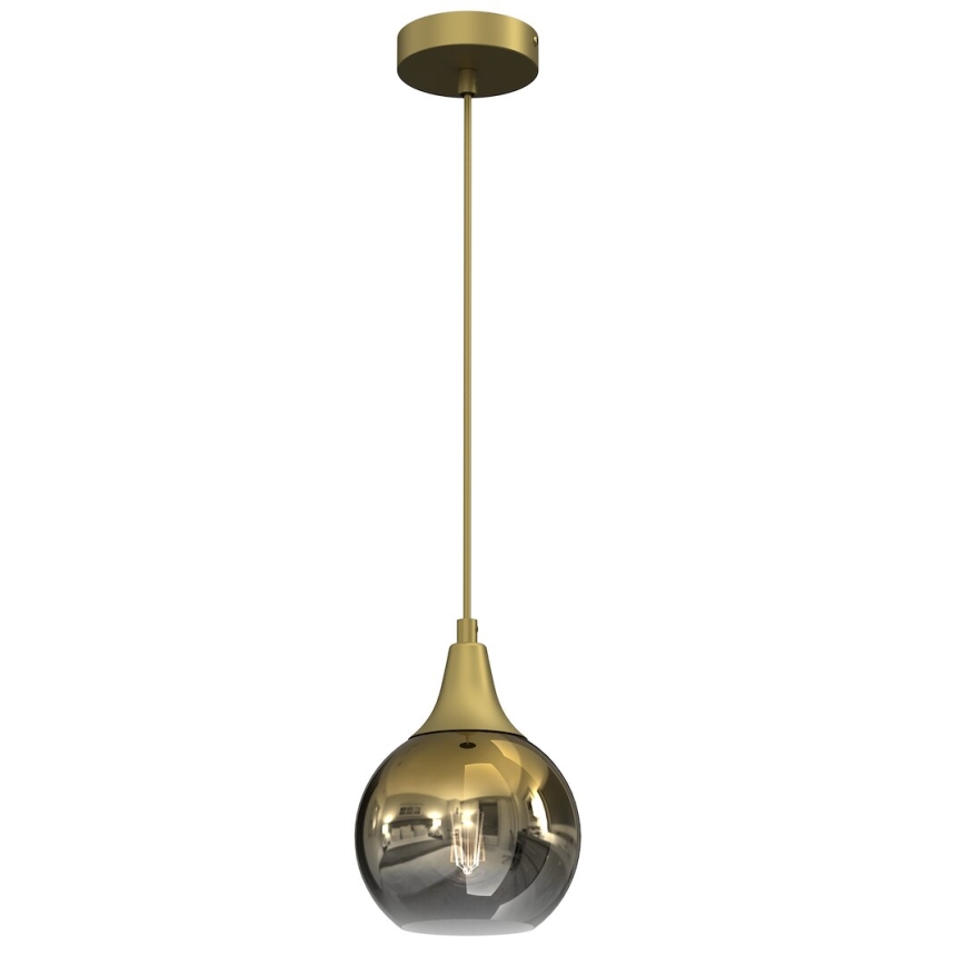 Vidrio de recambio para lámpara de araña y aplique MONTE E27 diá. 15 cm dorado/ahumado