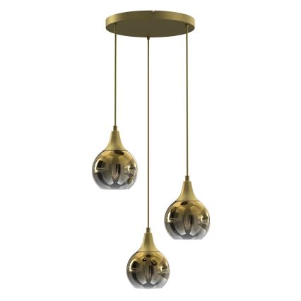 Vidrio de recambio para lámpara de araña y aplique MONTE E27 diá. 15 cm dorado/ahumado
