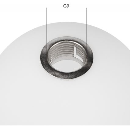 Vidrio de repuesto para lámpara de araña ASTRO G9 diá. 10 cm