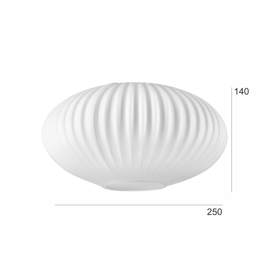 Vidrio de repuesto para lámpara de araña HARMA E27 14x25 cm blanco