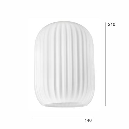 Vidrio de repuesto para lámpara de araña HARMA E27 21x14 cm blanco