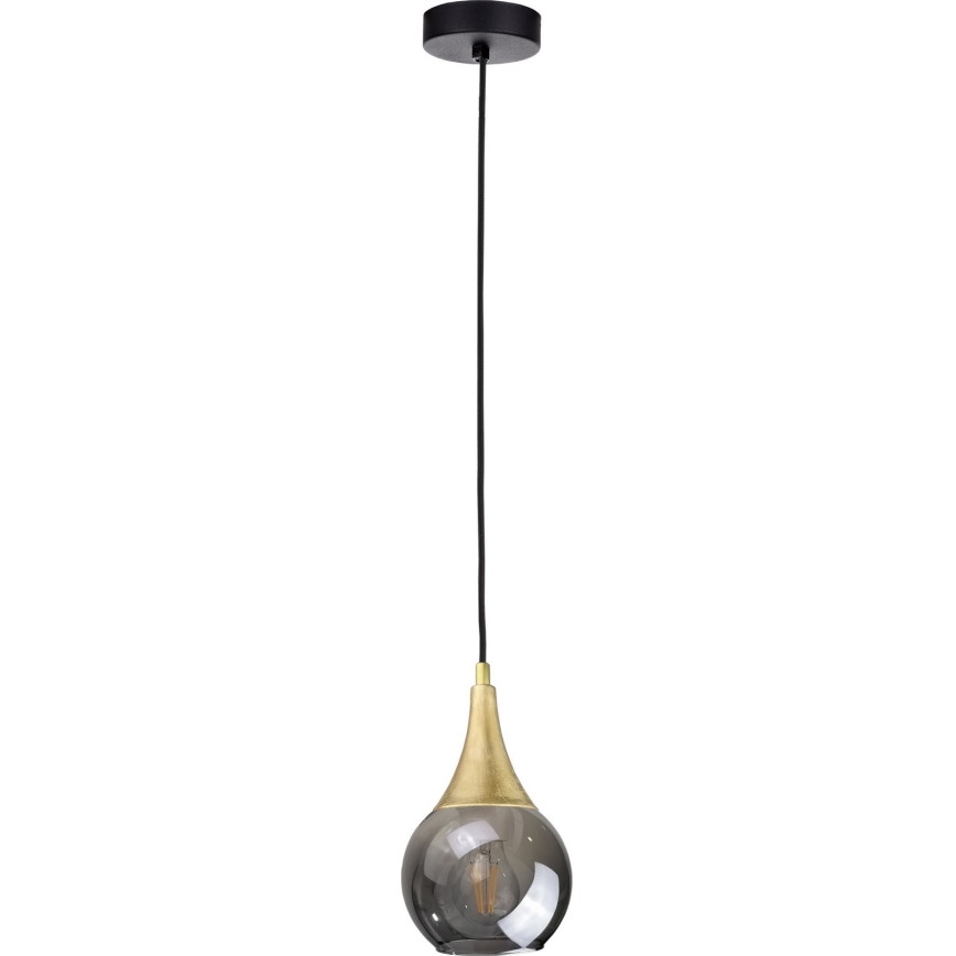 Vidrio de repuesto para lámpara de araña LACRIMA SMOKY E27 diá. 15 cm negro Ahumado