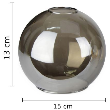 Vidrio de repuesto para lámpara de araña LACRIMA SMOKY E27 diá. 15 cm negro Ahumado