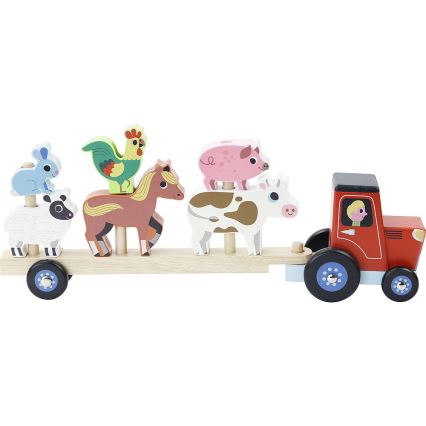 Vilac - Tractor de madera con animales