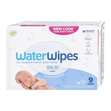 WaterWipes - SET 9x Toallitas húmedas sin plástico 60 uds (540 uds)