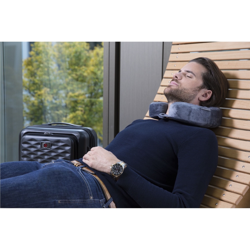 Wenger - Almohada de viaje de espuma viscoelástica gris