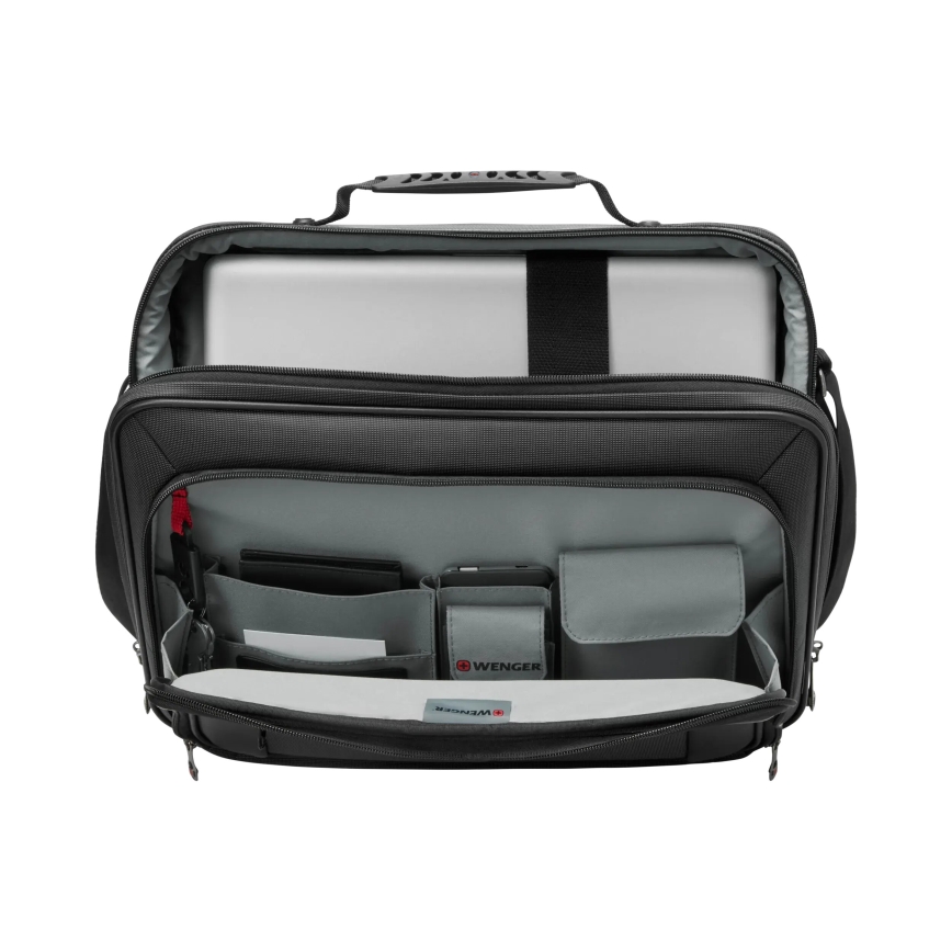 Wenger - Bolsa para portátil 10 l 15,6" con bolsillo para tableta 10" Insight negro