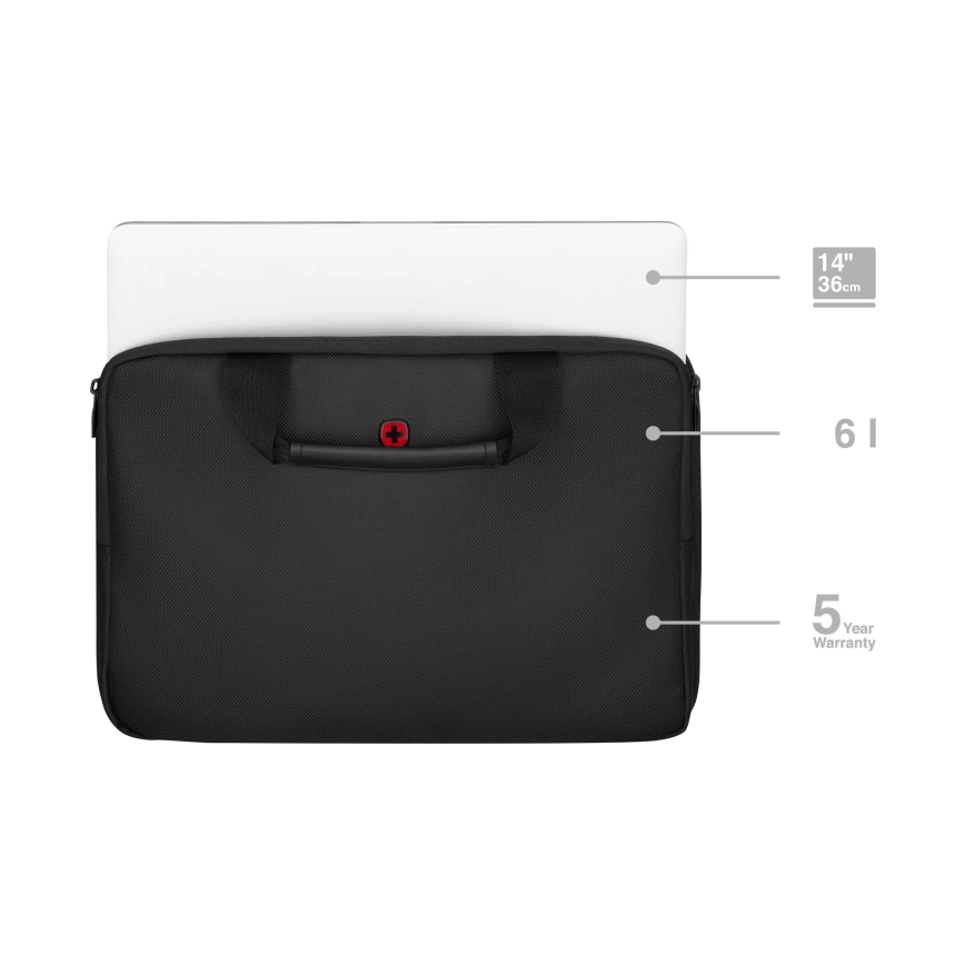 Wenger - Bolsa para portátil 6 l 14" Guyde negro