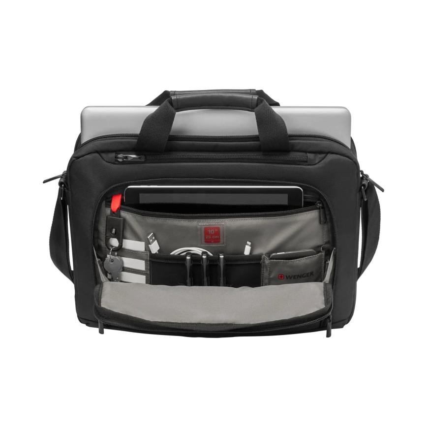 Wenger - Bolsa para portátil 8 l 16" con bolsillo para tableta 10" Source negro