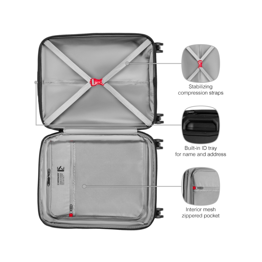 Wenger - Maleta de viaje con ruedas 36 l Prymo negro