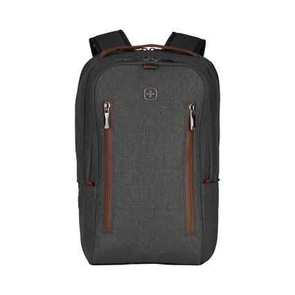 Wenger - Mochila para portátil 15 l 16" con bolsillo para tableta 12" + crossbody bag ciudad Upgrade 2en1 gris